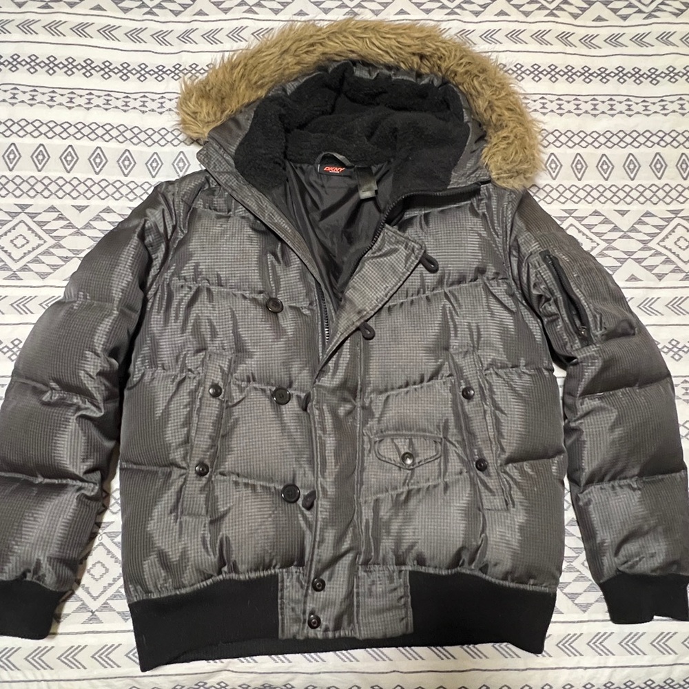 DKNY Active Hooded Bomber Jacket